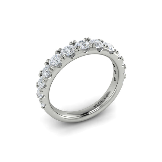 14K White Gold Diamond Womens Matching Wedding Band