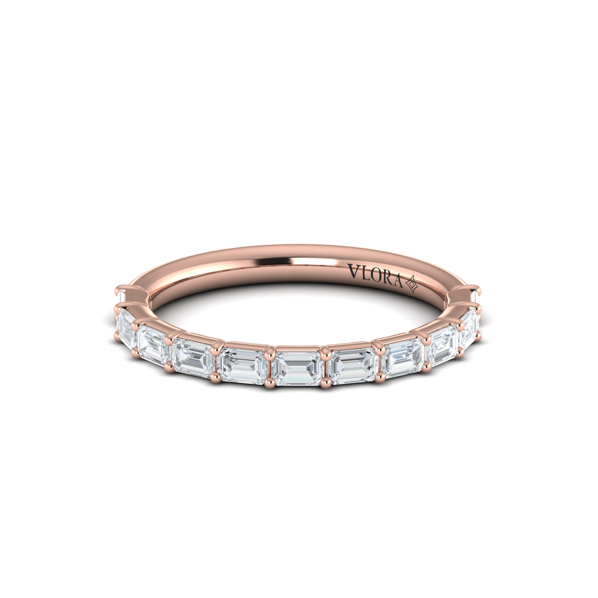 14kt Rose Gold Womens Matching Wedding Band