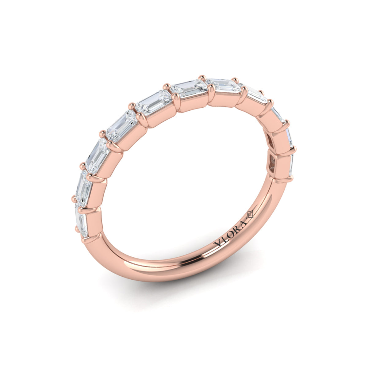 14kt Rose Gold Womens Matching Wedding Band