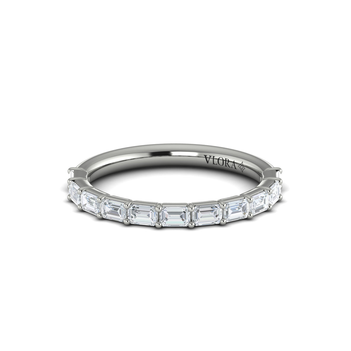 14K White Gold Womens Matching Wedding Band