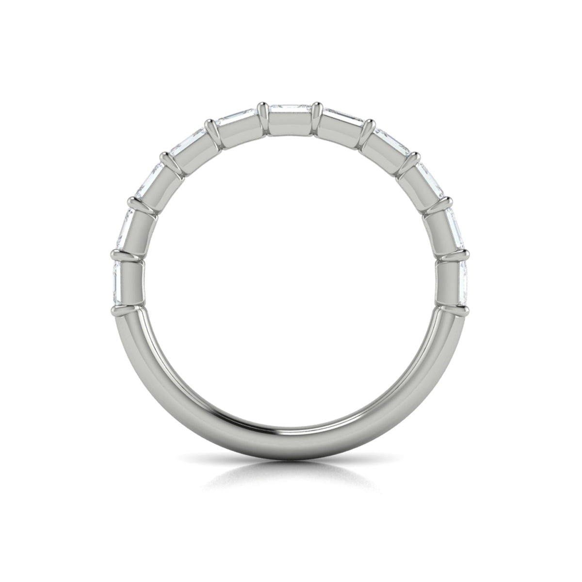 14K White Gold Womens Matching Wedding Band