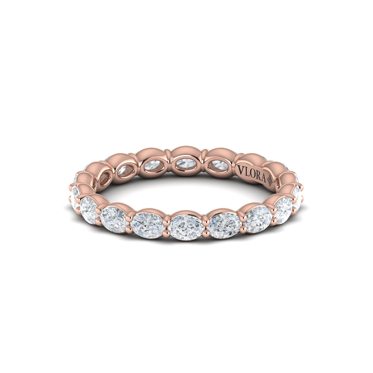 14kt Rose Gold 1.98ctw Diamond Eternity Wedding Band