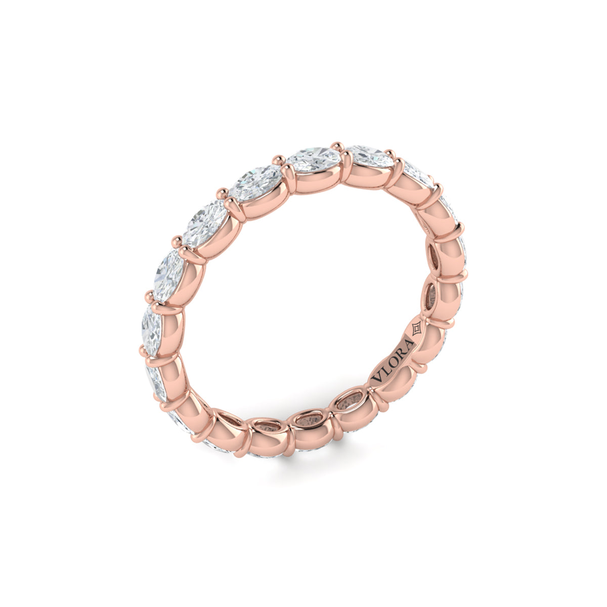 14kt Rose Gold 1.98ctw Diamond Eternity Wedding Band