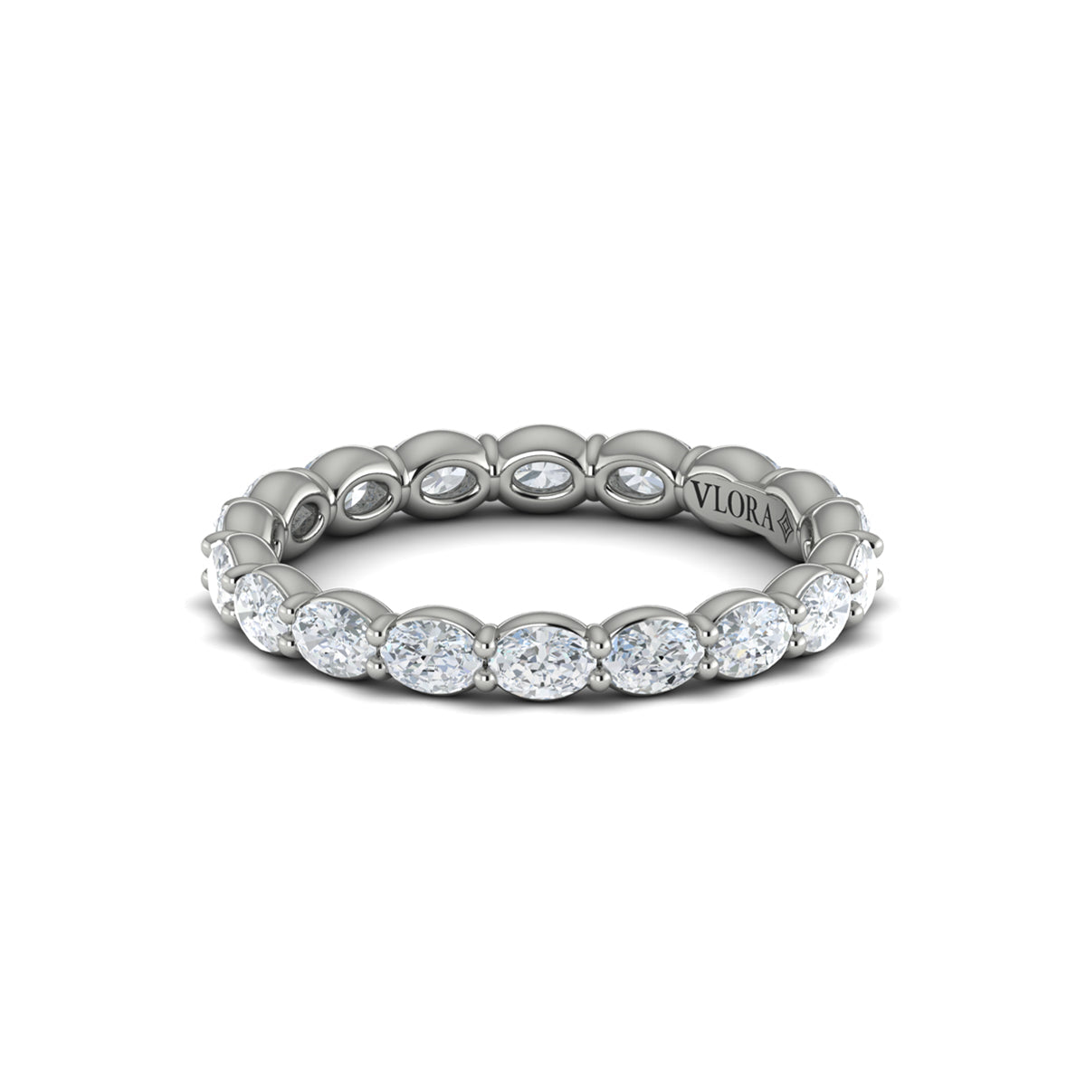 14K White Gold 1.98ct Diamond Eternity Wedding Band