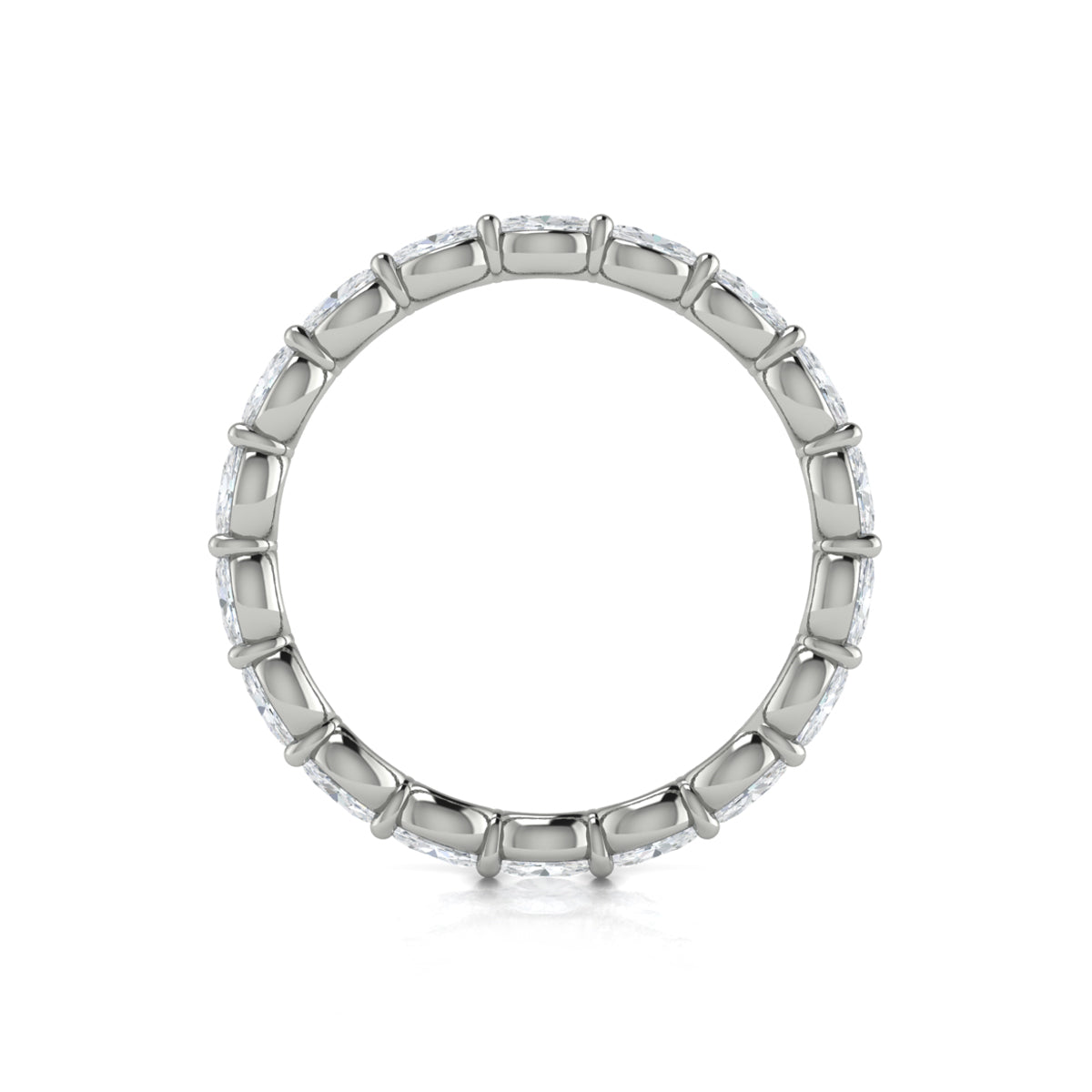 14K White Gold 1.98ct Diamond Eternity Wedding Band