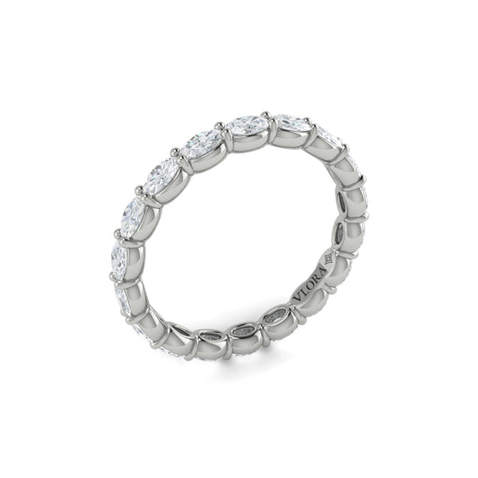 14K White Gold 1.98ct Diamond Eternity Wedding Band