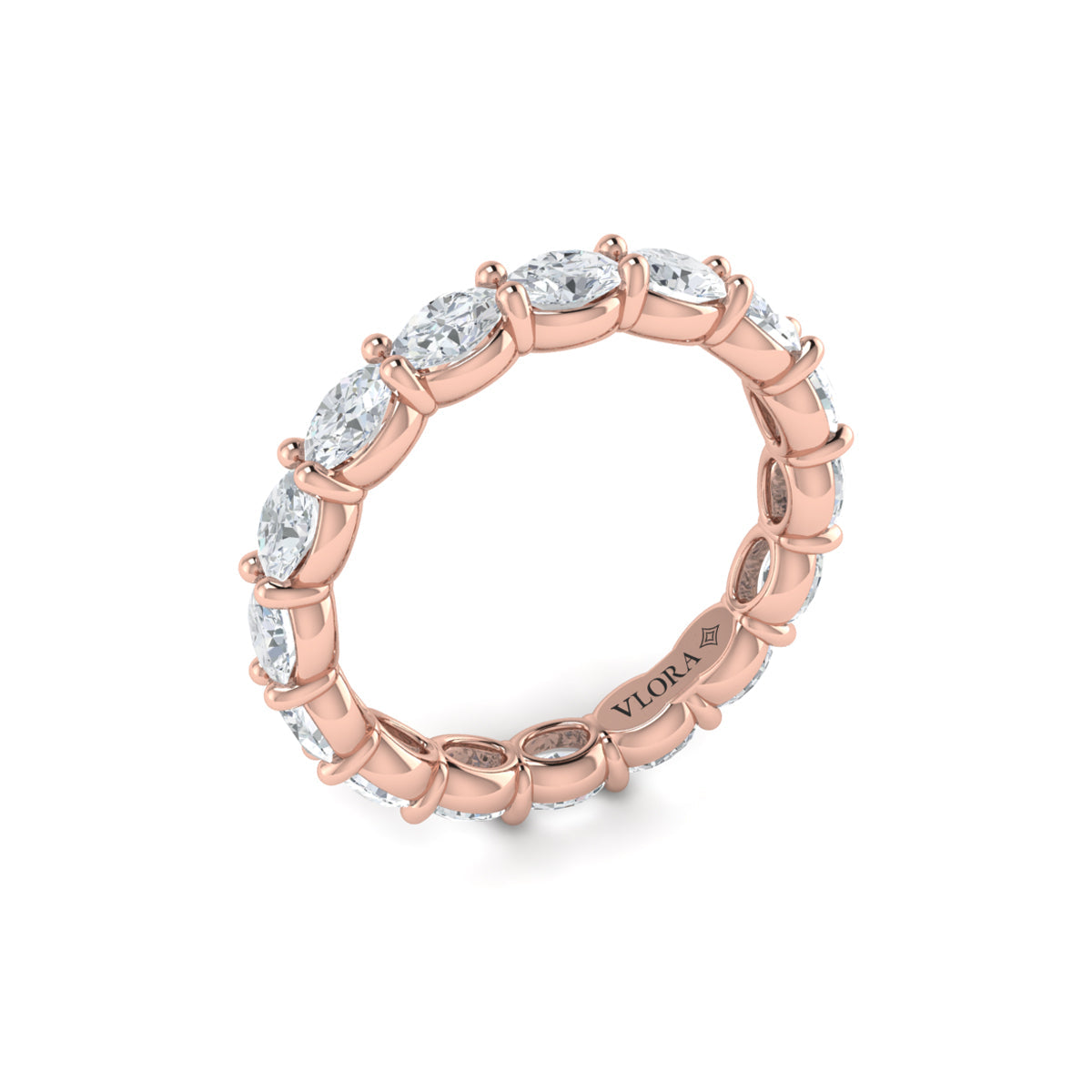 18kt Rose Gold 2.4ct Diamond Eternity Band