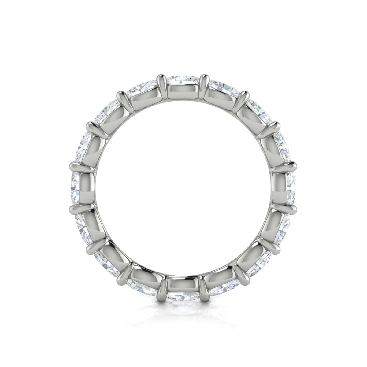 14K White Gold 2.4ctw Diamond Womens Eternity Wedding Band