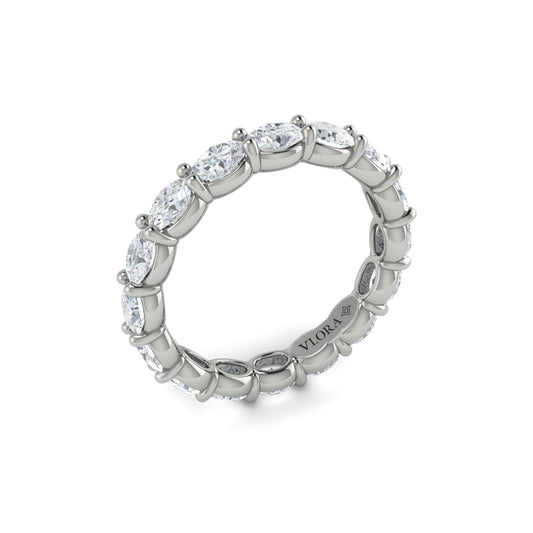 14K White Gold 2.4ctw Diamond Womens Eternity Wedding Band