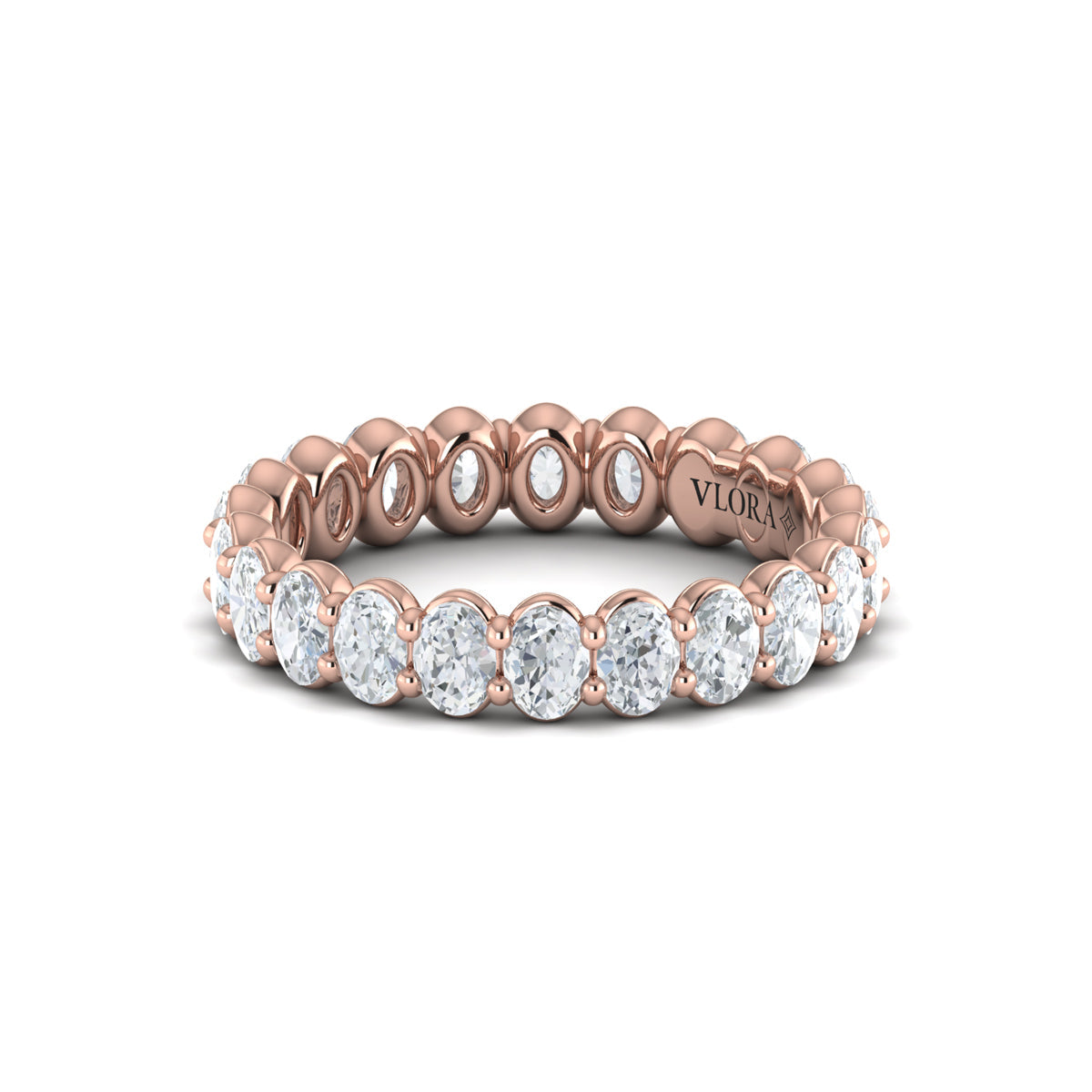 18kt Rose Gold Diamond Eternity Wedding Band
