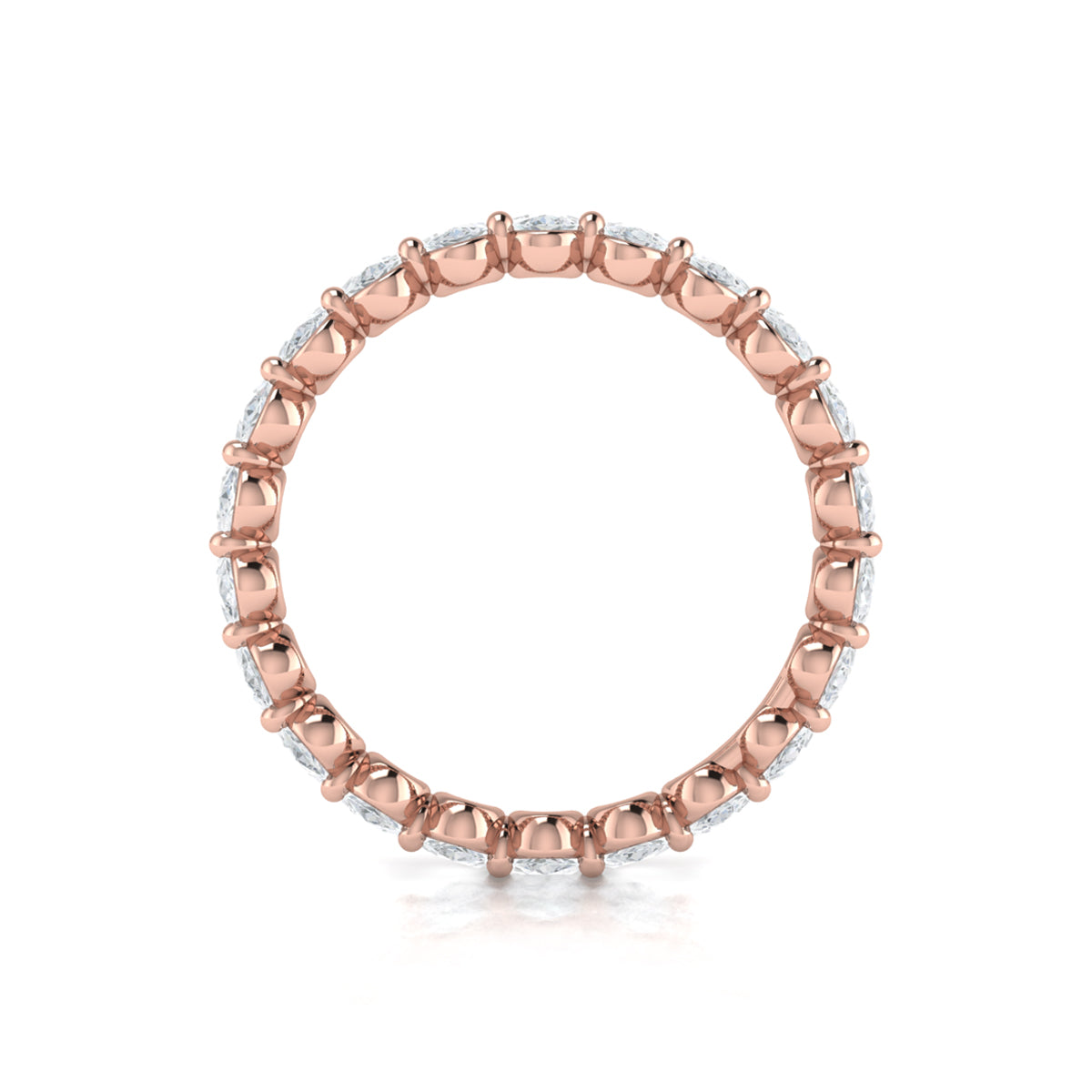 18kt Rose Gold Diamond Eternity Wedding Band