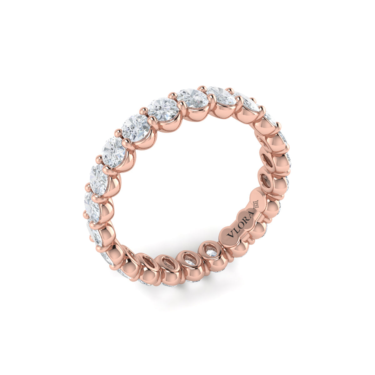 18kt Rose Gold Diamond Eternity Wedding Band