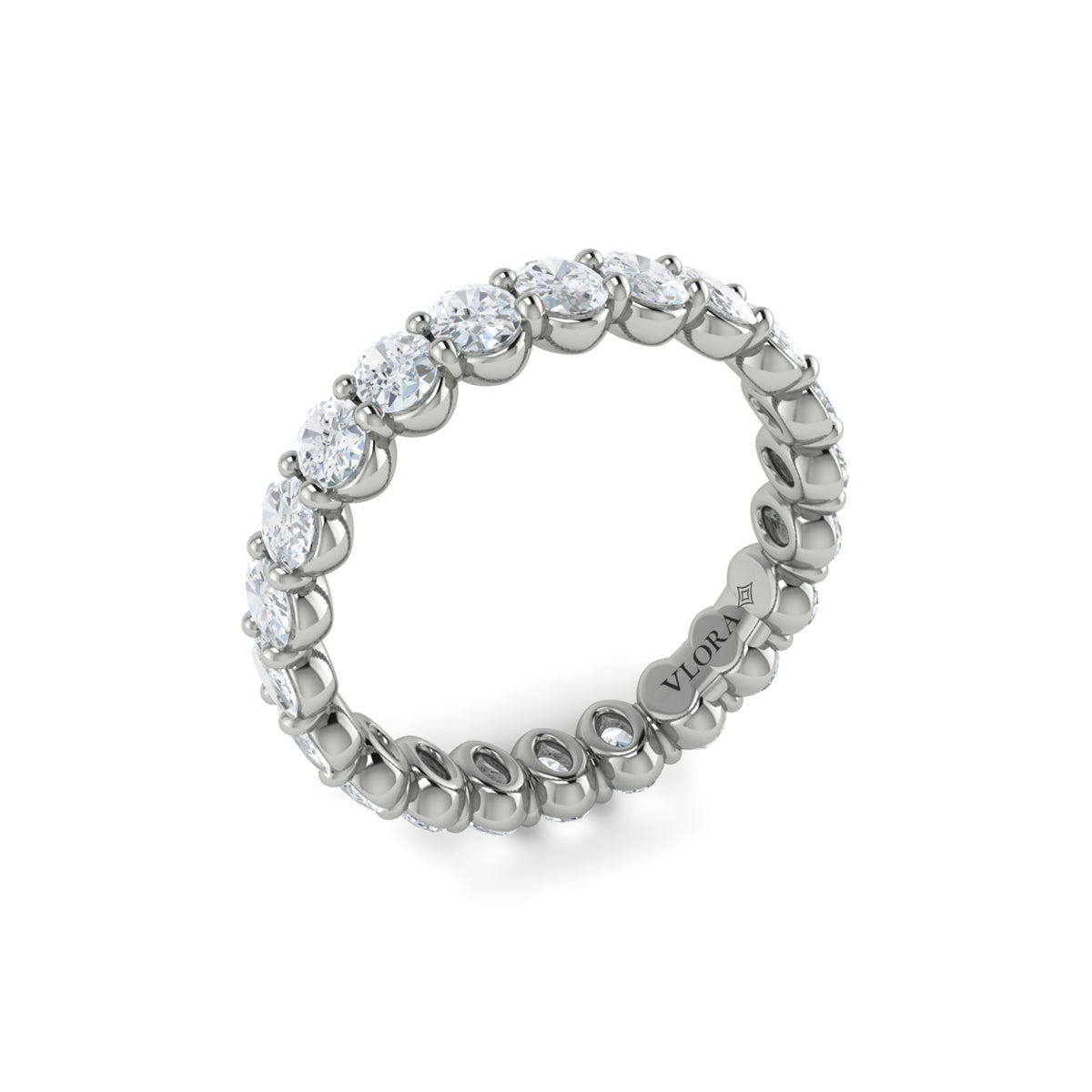 14K White Gold 2.53 Ct Diamond Eternity Wedding Band