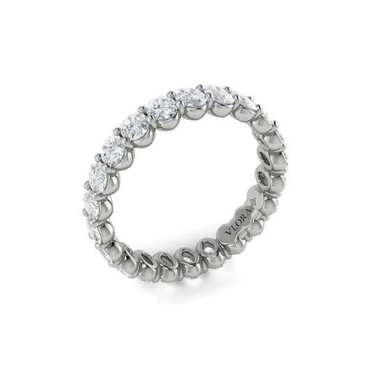 14K White Gold 2.53 Ct Diamond Eternity Wedding Band