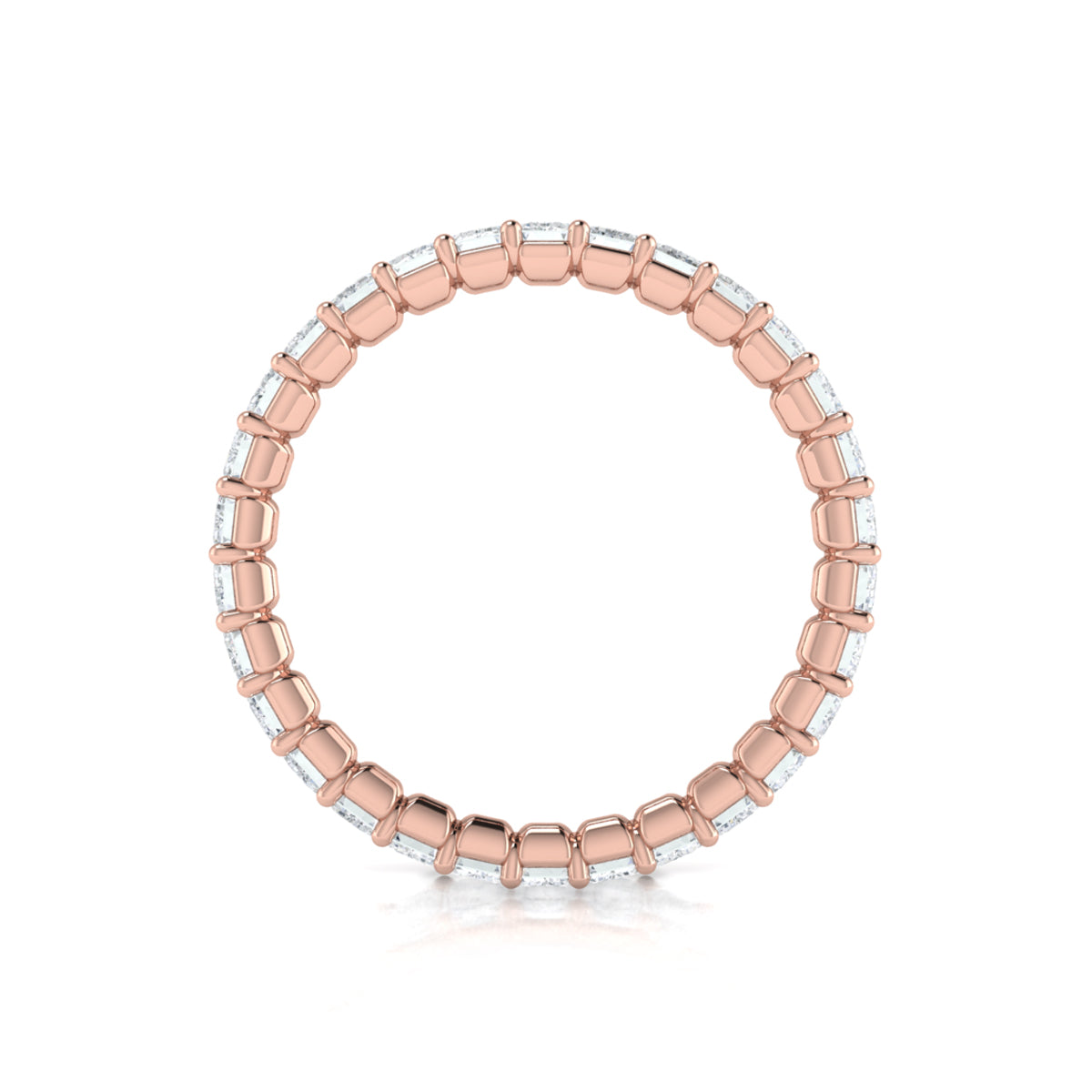 14kt Rose Gold Diamond Eternity Wedding Band