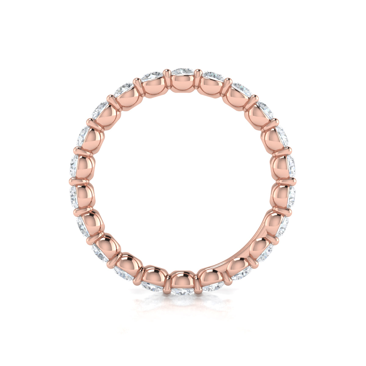 14kt Rose Gold Diamond Eternity Wedding Band