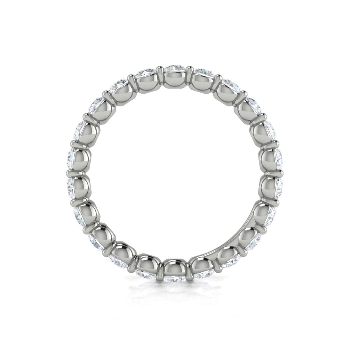 14K White Gold 1.98ct Diamond Eternity Wedding Band