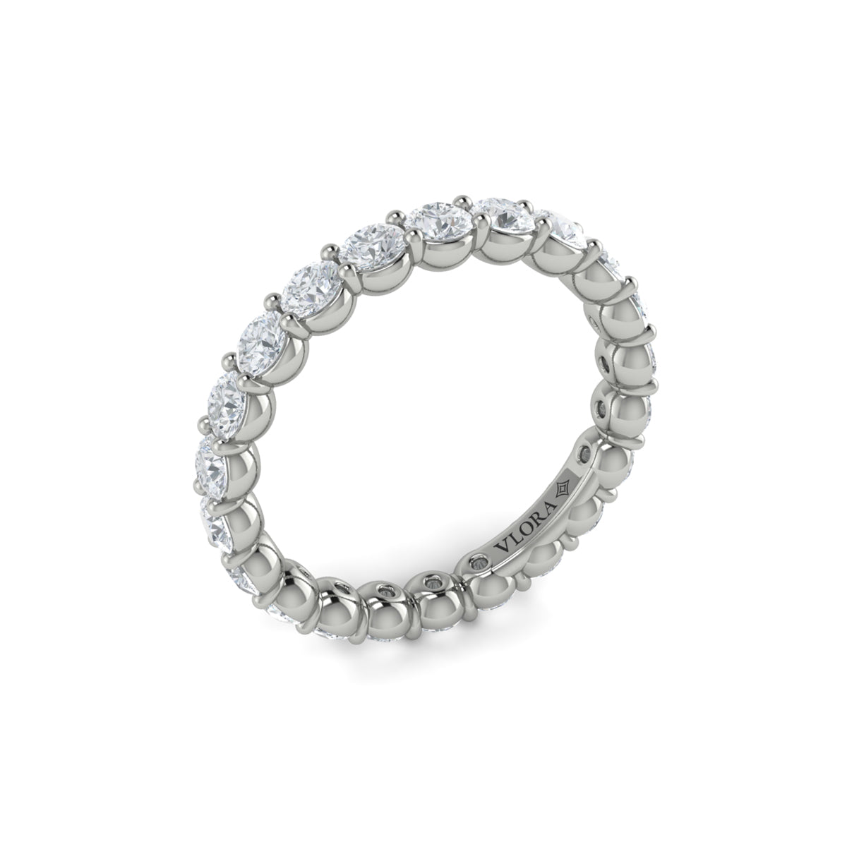 14K White Gold 1.98ct Diamond Eternity Wedding Band