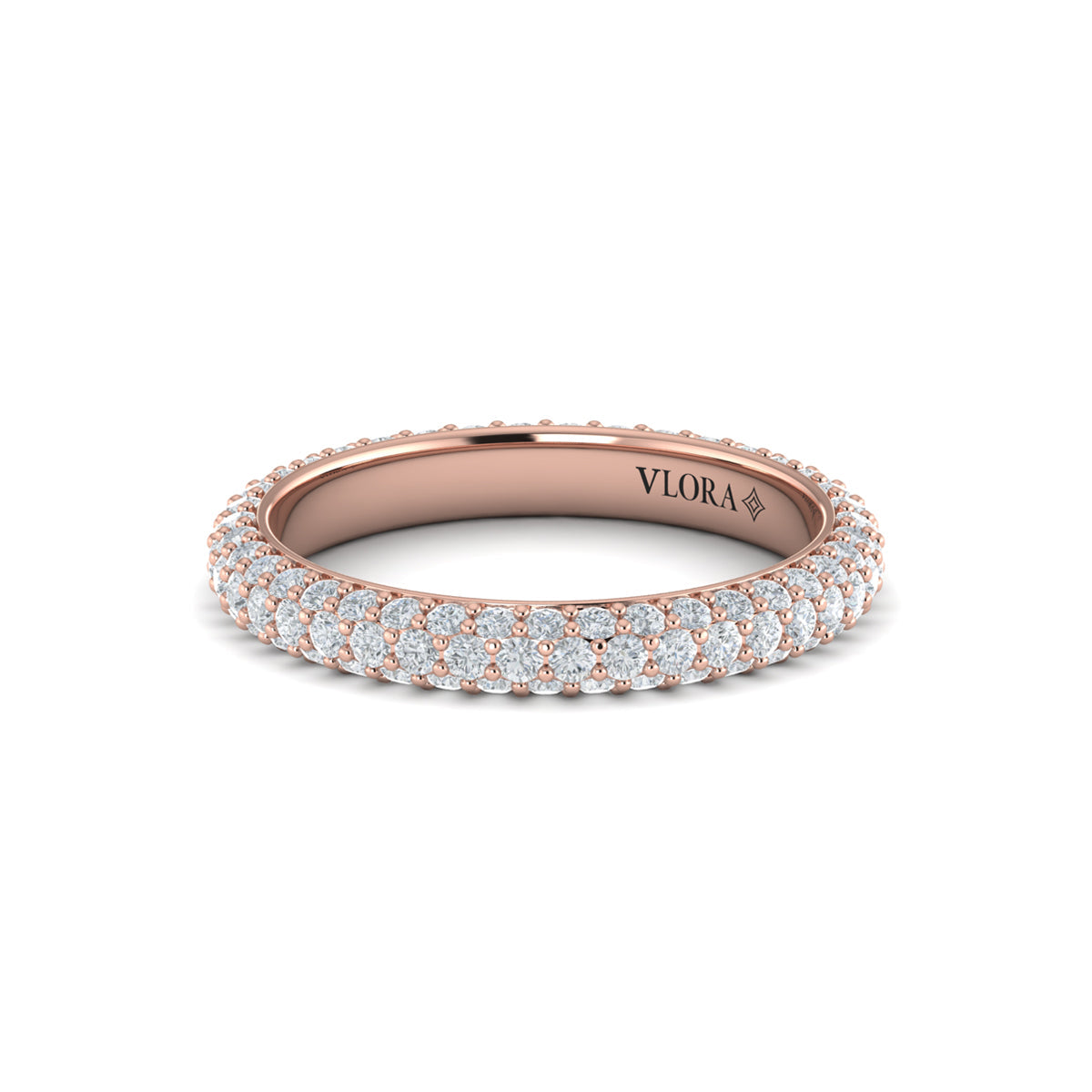 14kt Rose Gold 1.56ctw Diamond Womens Eternity Band