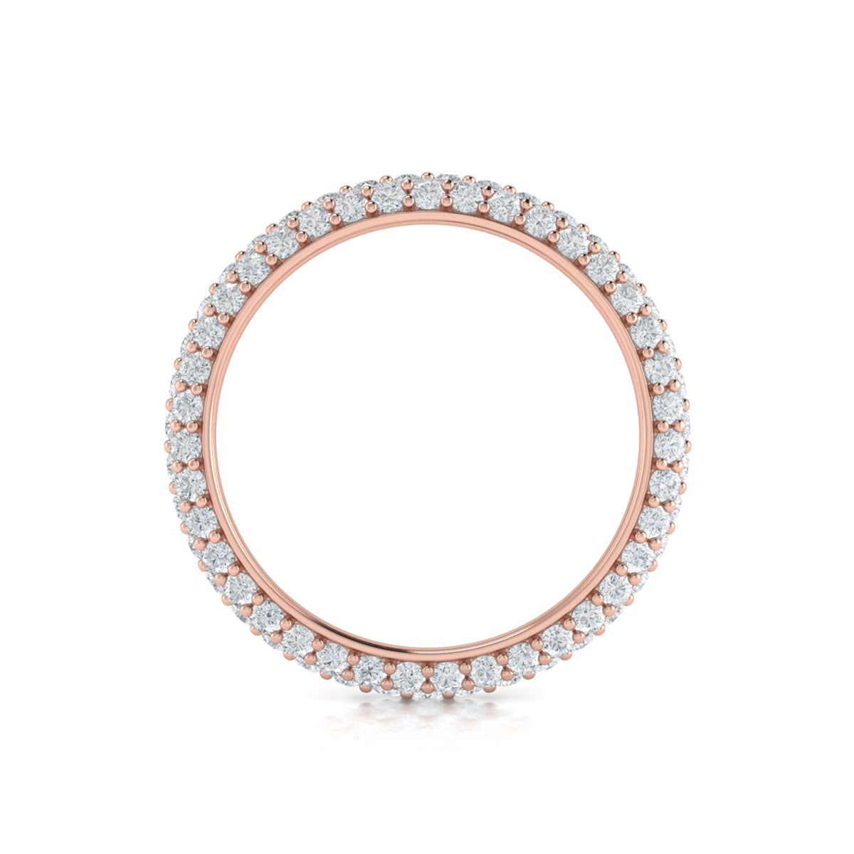14kt Rose Gold 1.56ctw Diamond Womens Eternity Band