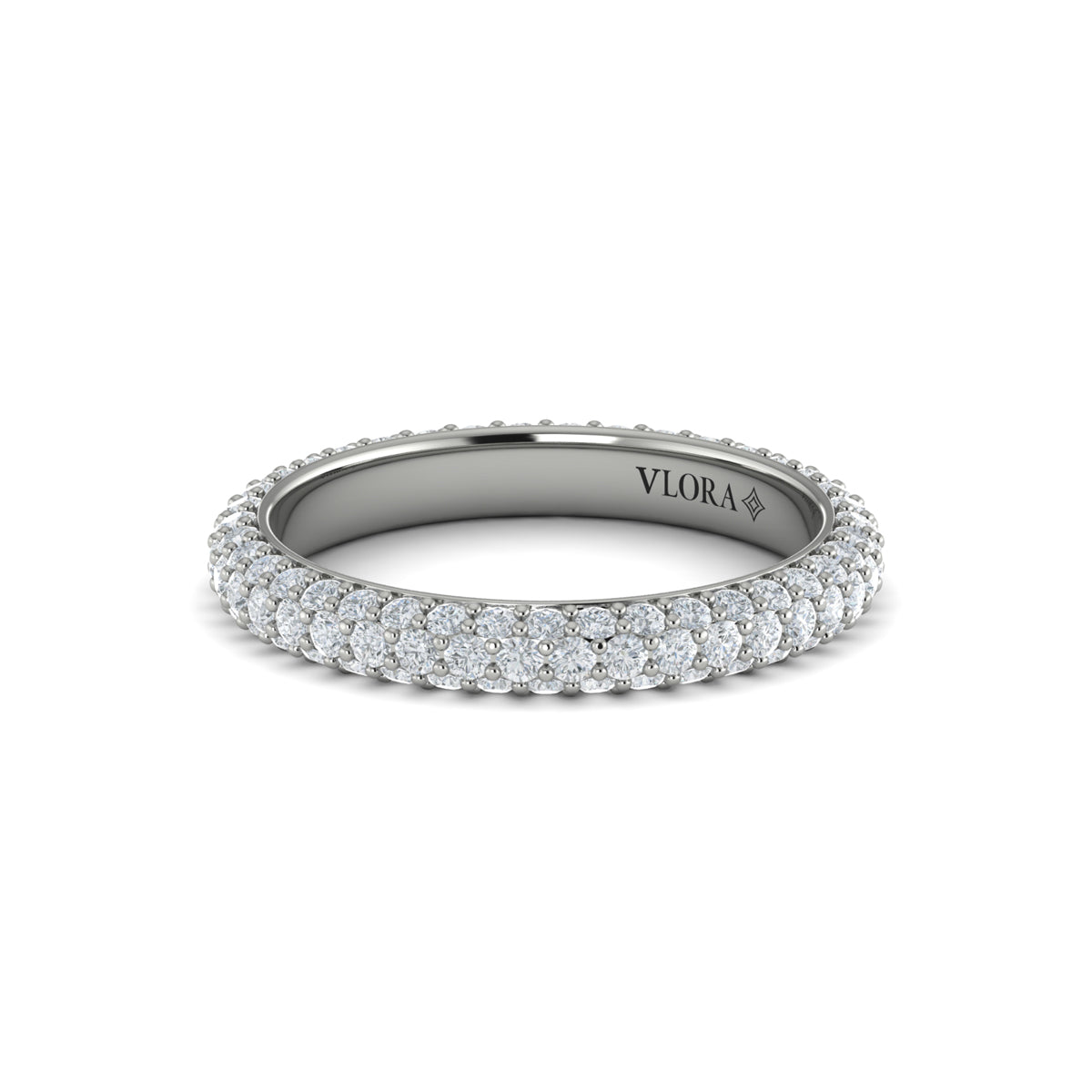 14K White Gold 1.56ct Diamond Eternity Wedding Band