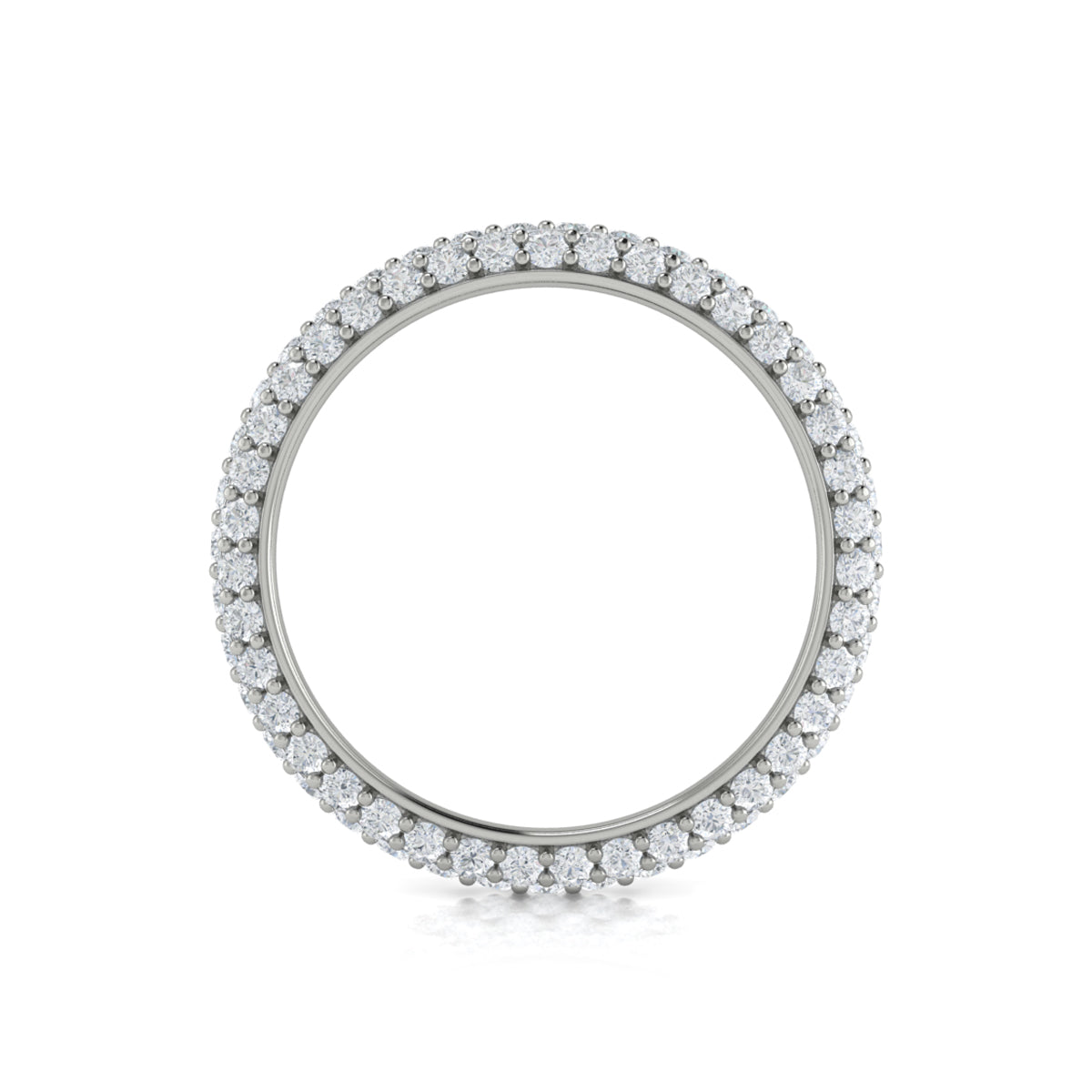 14K White Gold 1.56ct Diamond Eternity Wedding Band