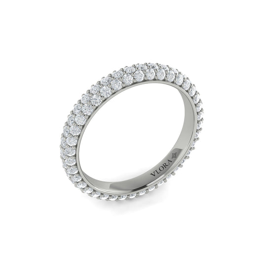 14K White Gold 1.56ct Diamond Eternity Wedding Band