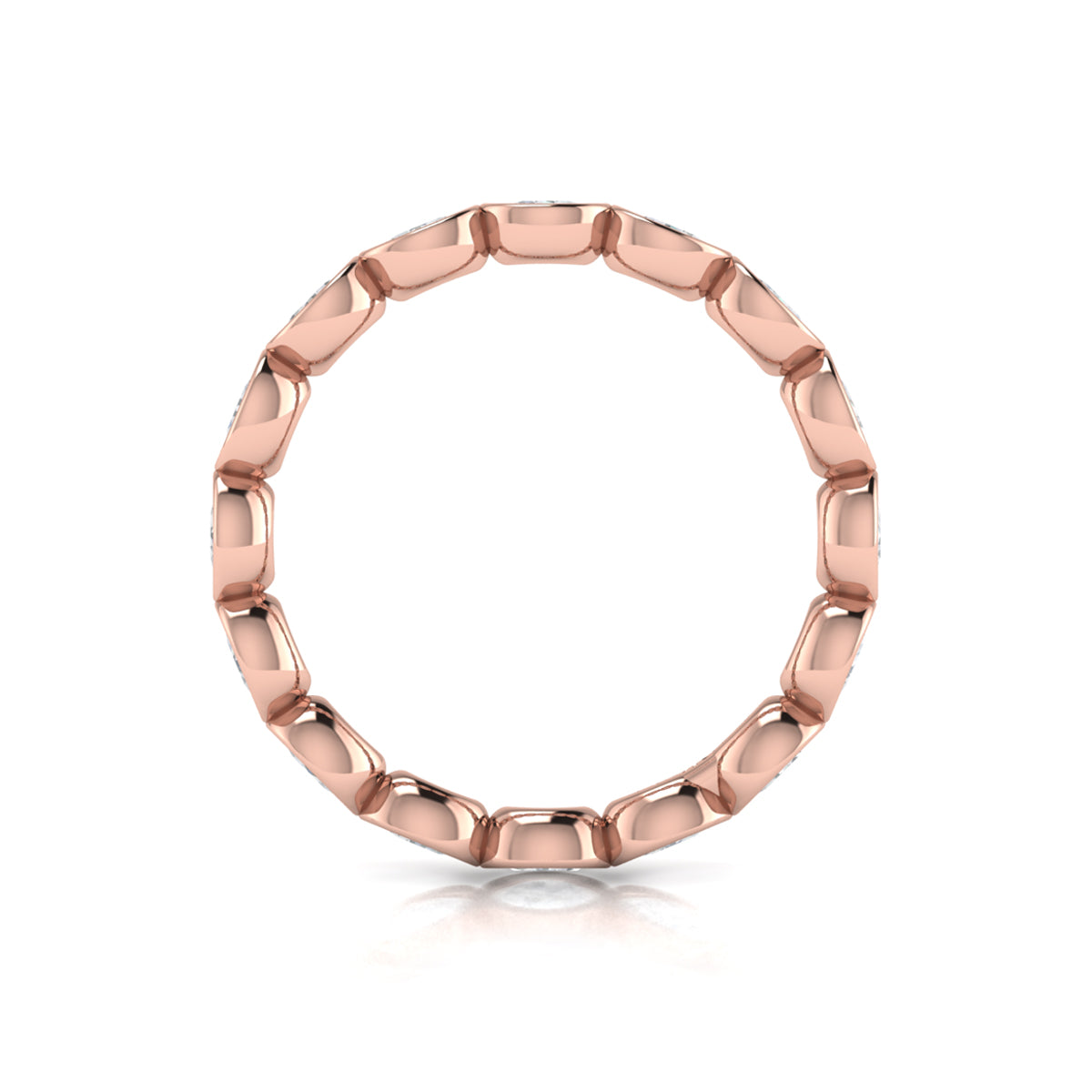 18kt Rose Gold Diamond Eternity Wedding Band