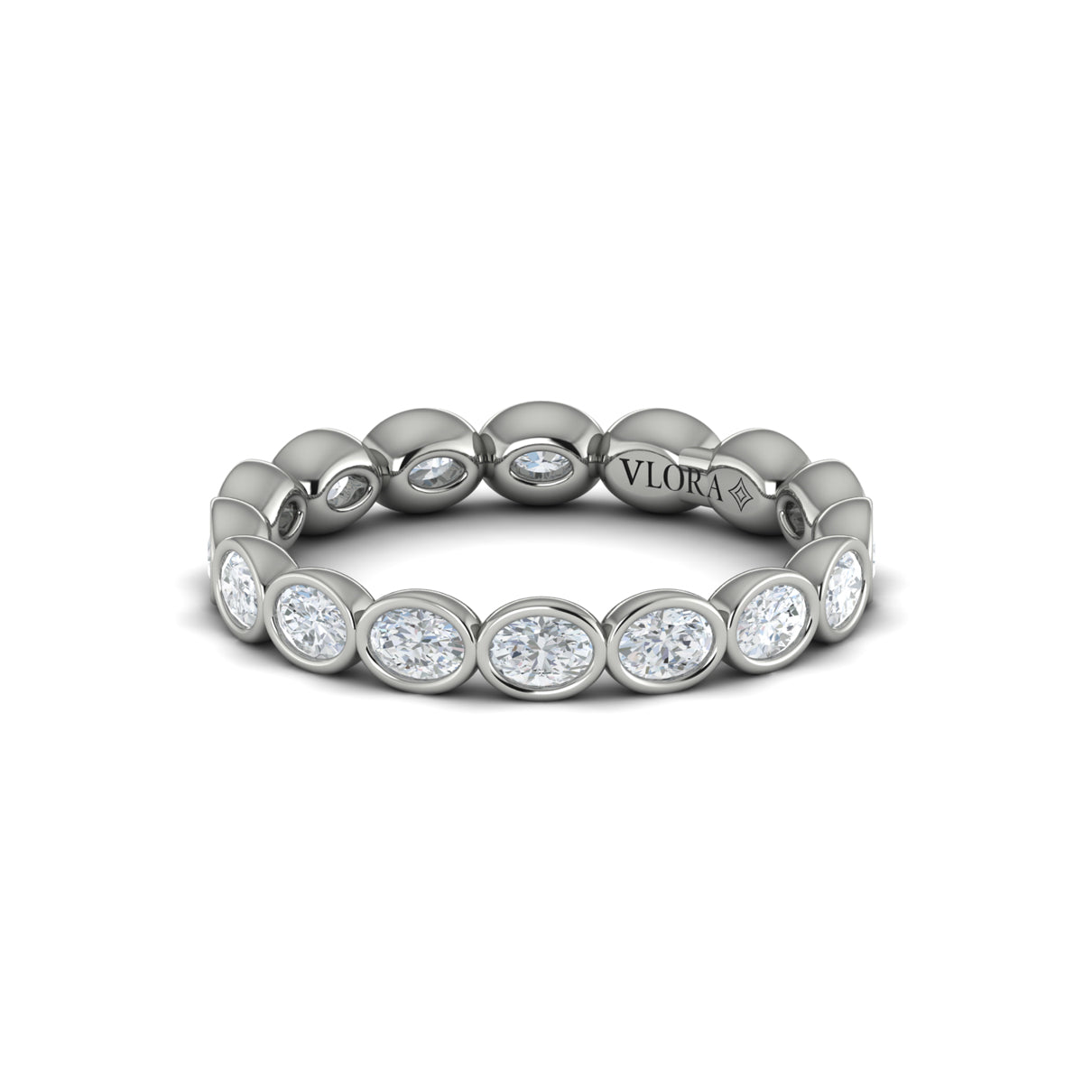 14K White Gold 1.76ctw Diamond Eternity Wedding Band