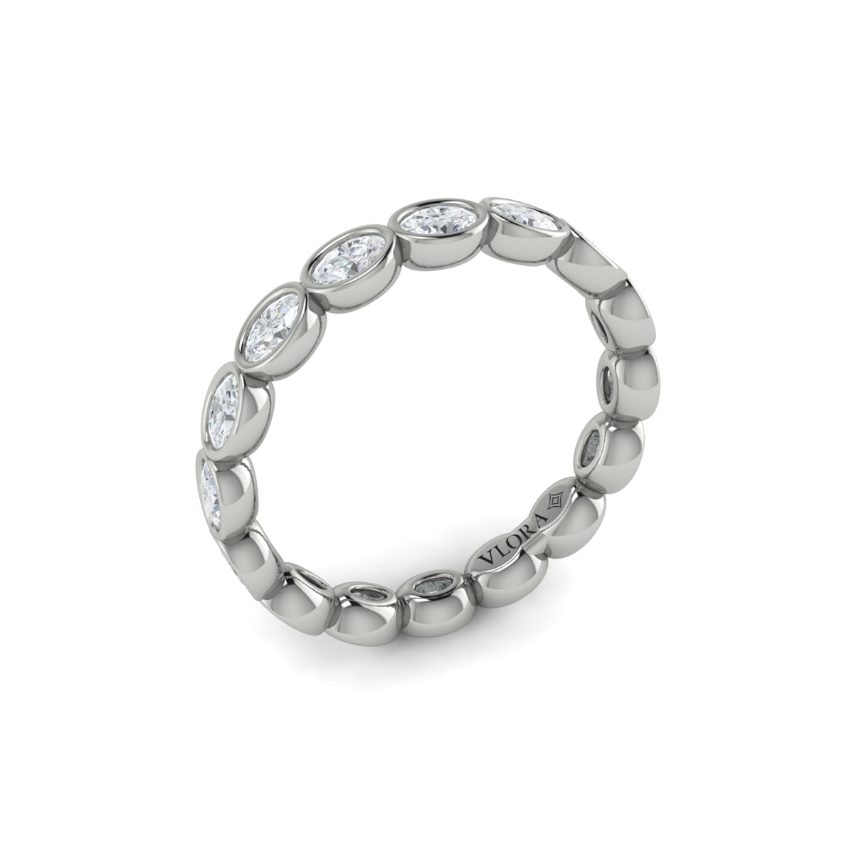 14K White Gold 1.76ctw Diamond Eternity Wedding Band