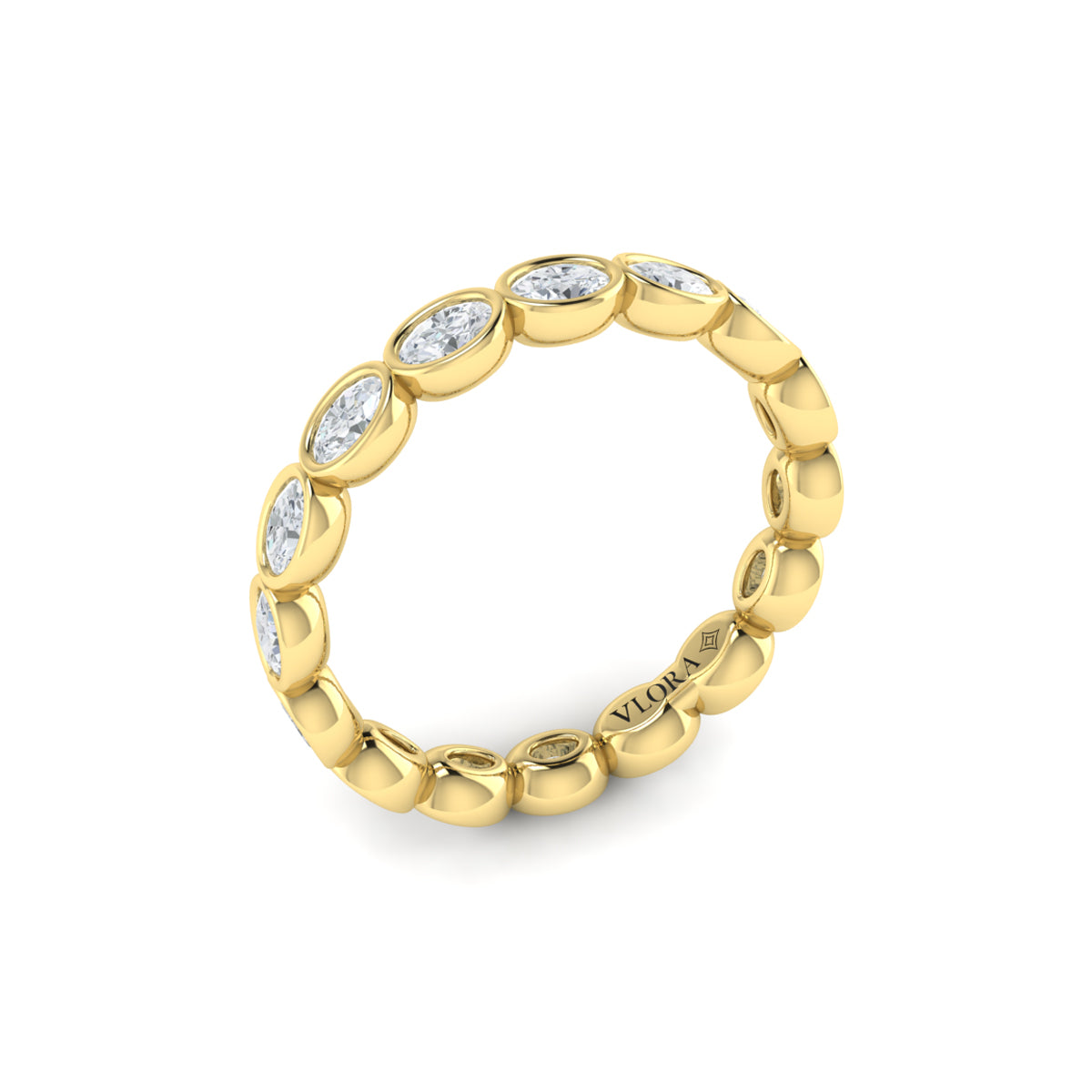 14kt Yellow Gold Diamond Eternity Wedding Band