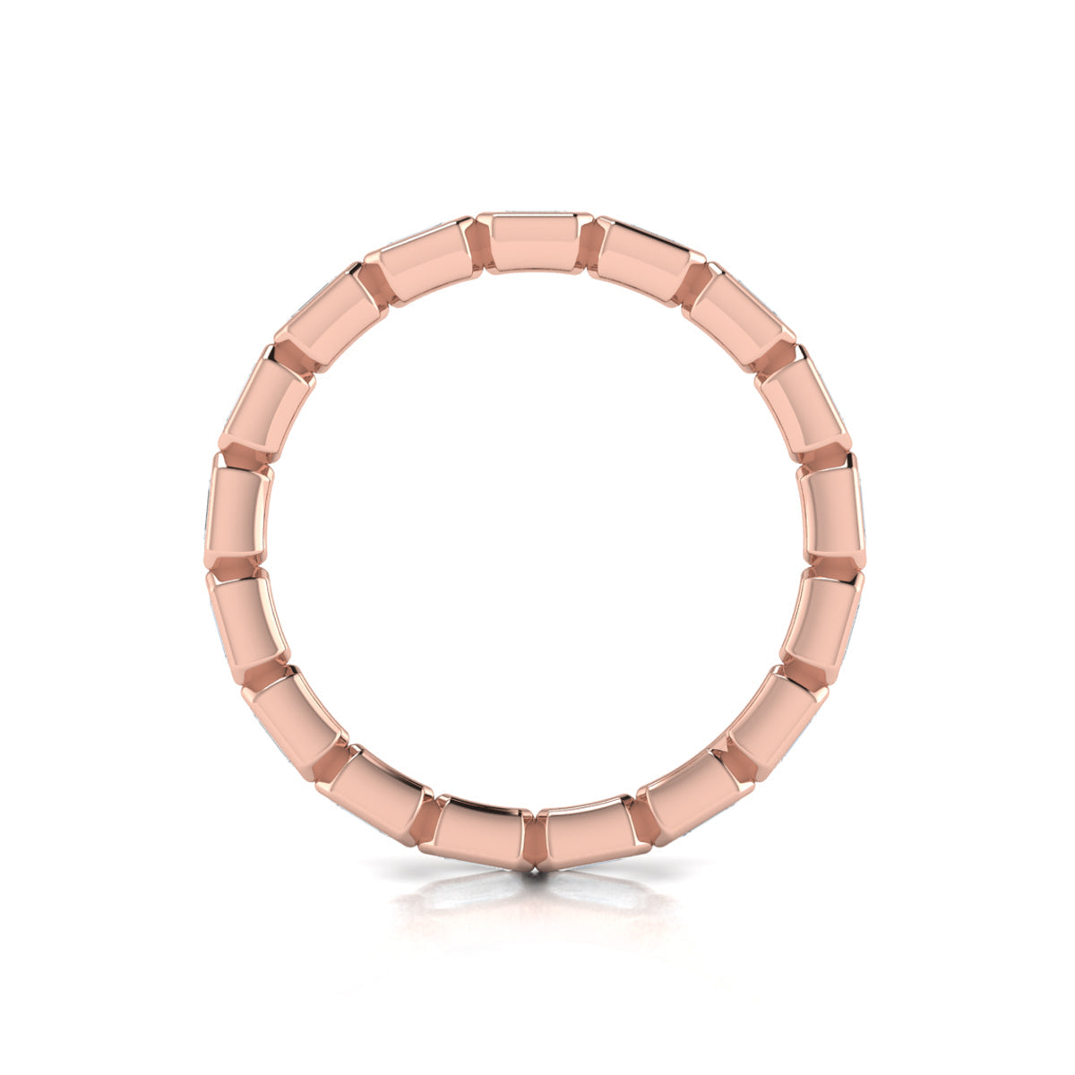 14kt Rose Gold Diamond Eternity Wedding Band