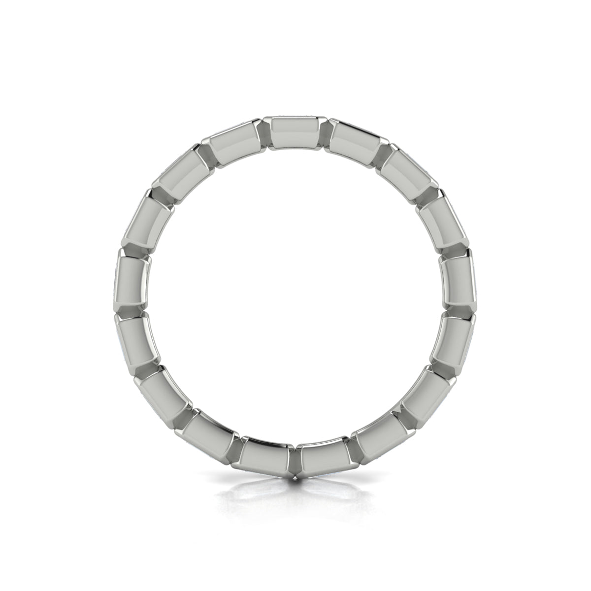 14K White Gold 1.7ctw Diamond Eternity Wedding Band