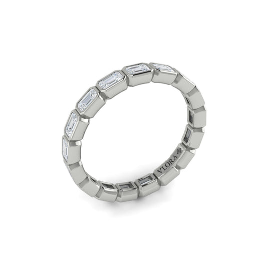 14K White Gold 1.7ctw Diamond Eternity Wedding Band