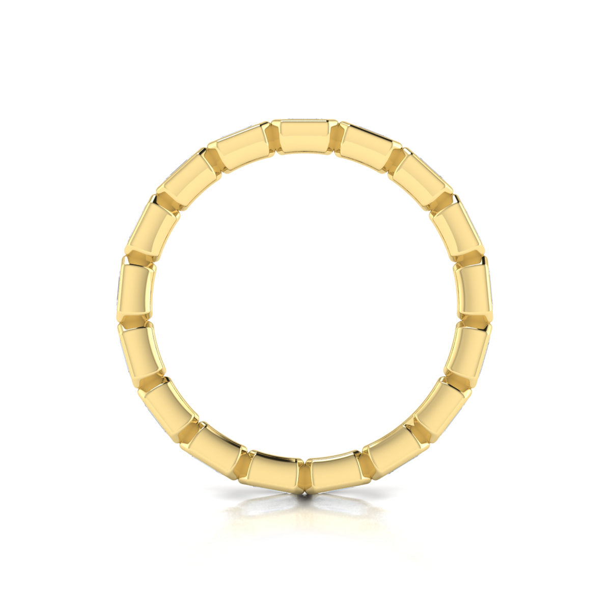 14kt Yellow Gold Diamond Womens Eternity Wedding Band