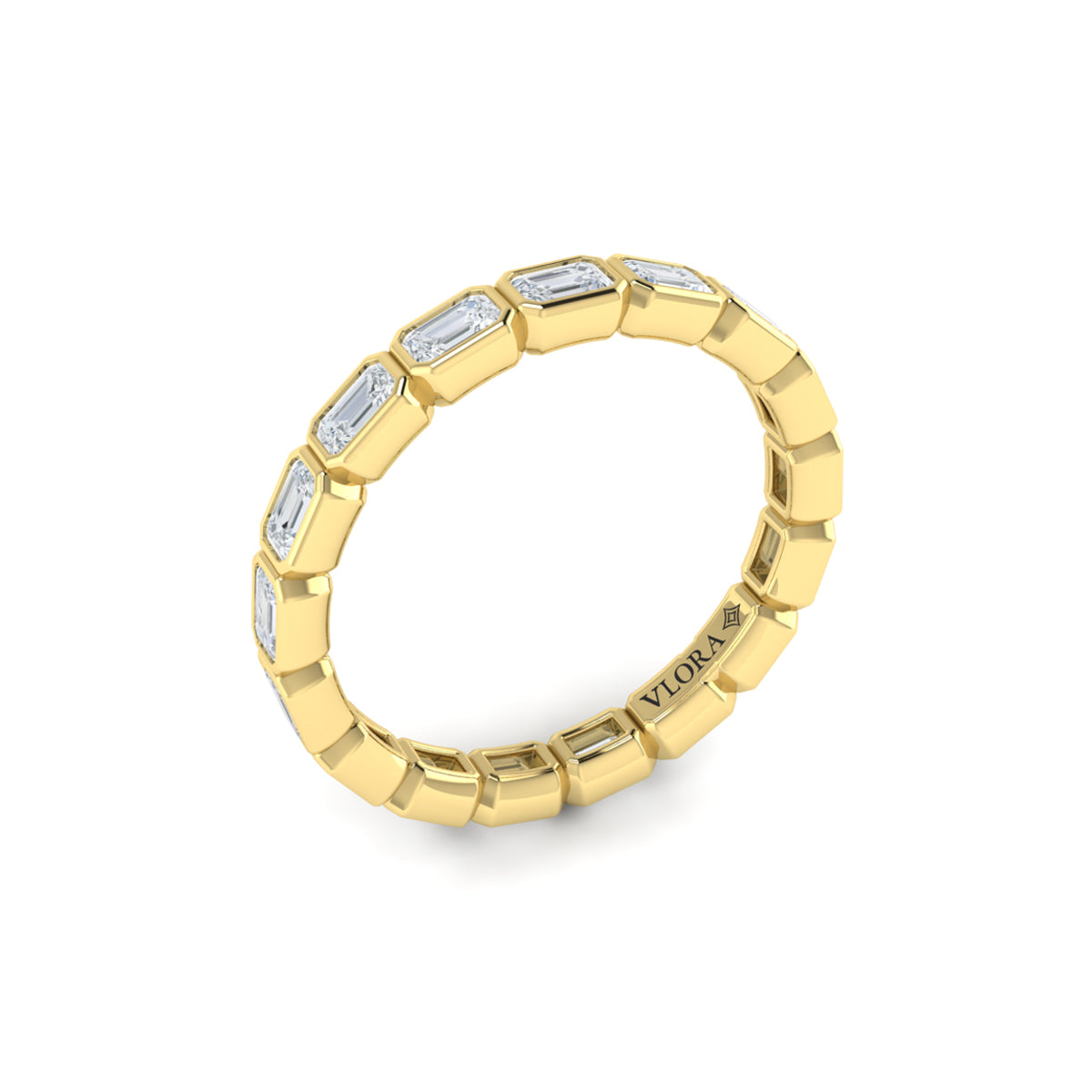 14kt Yellow Gold Diamond Womens Eternity Wedding Band