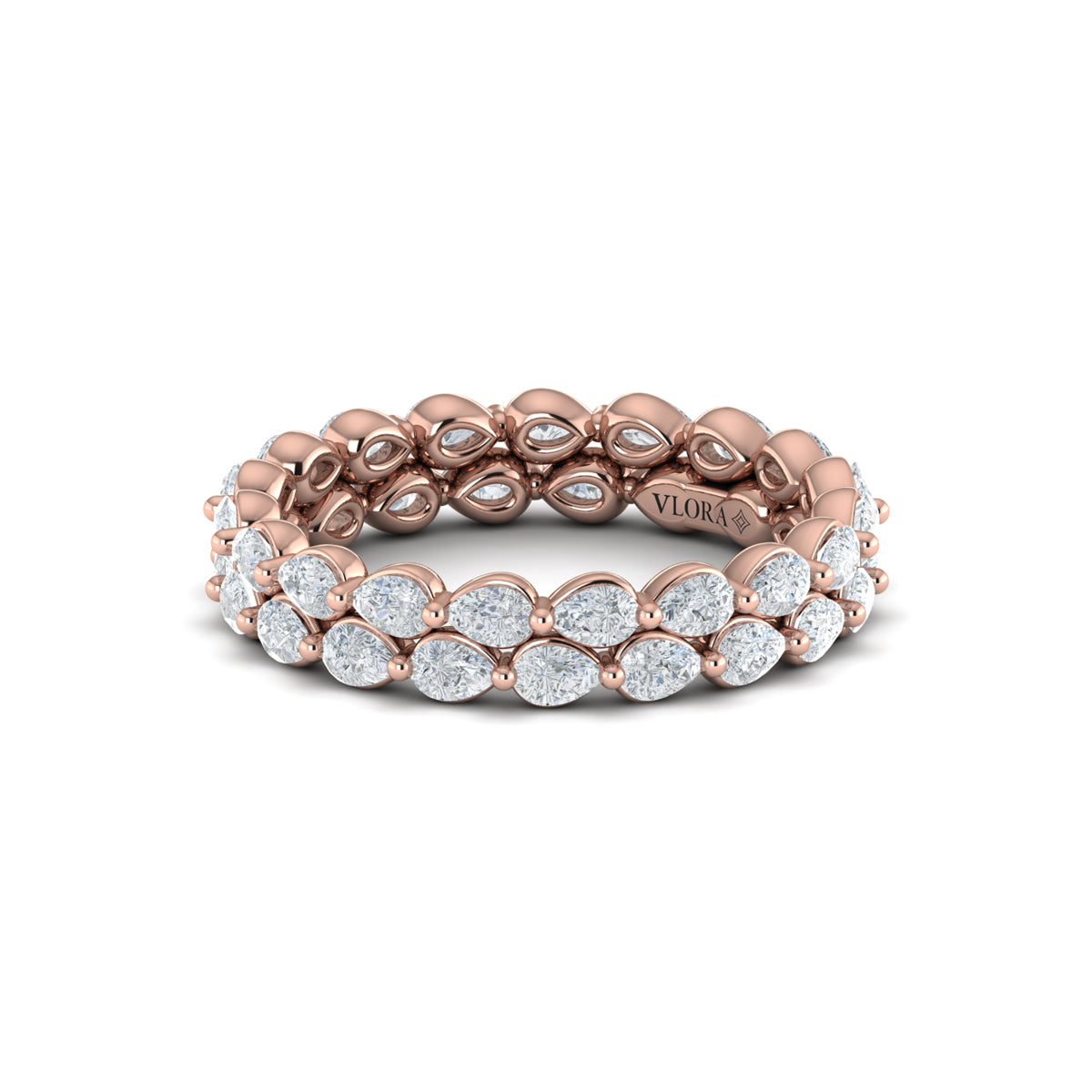 18kt Rose Gold Diamond Eternity Wedding Band