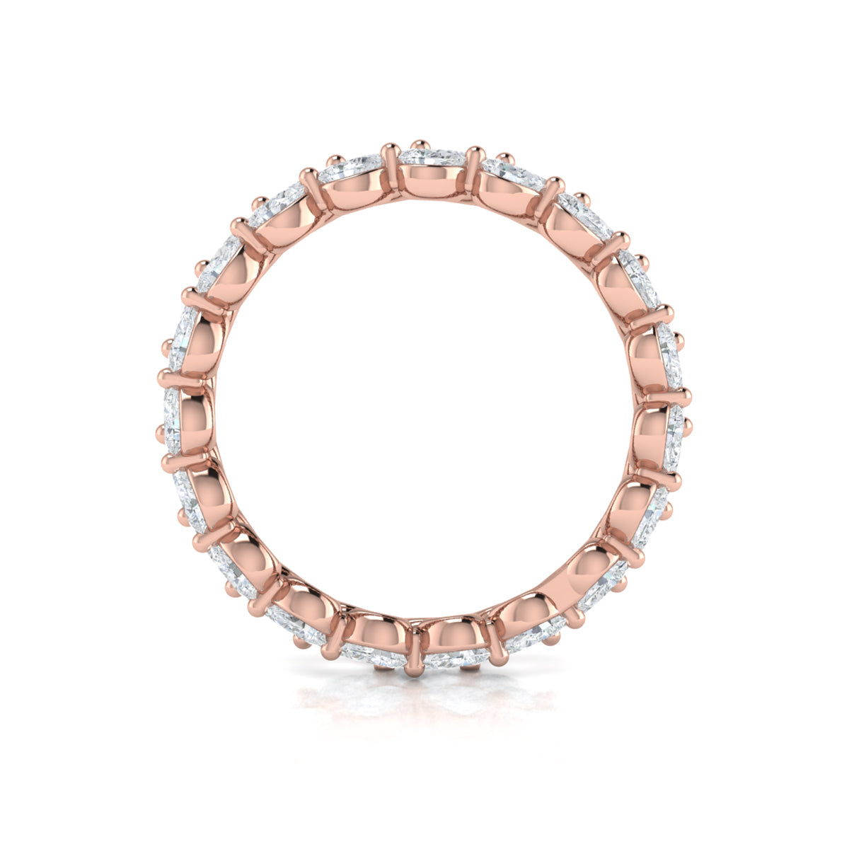 18kt Rose Gold Diamond Eternity Wedding Band