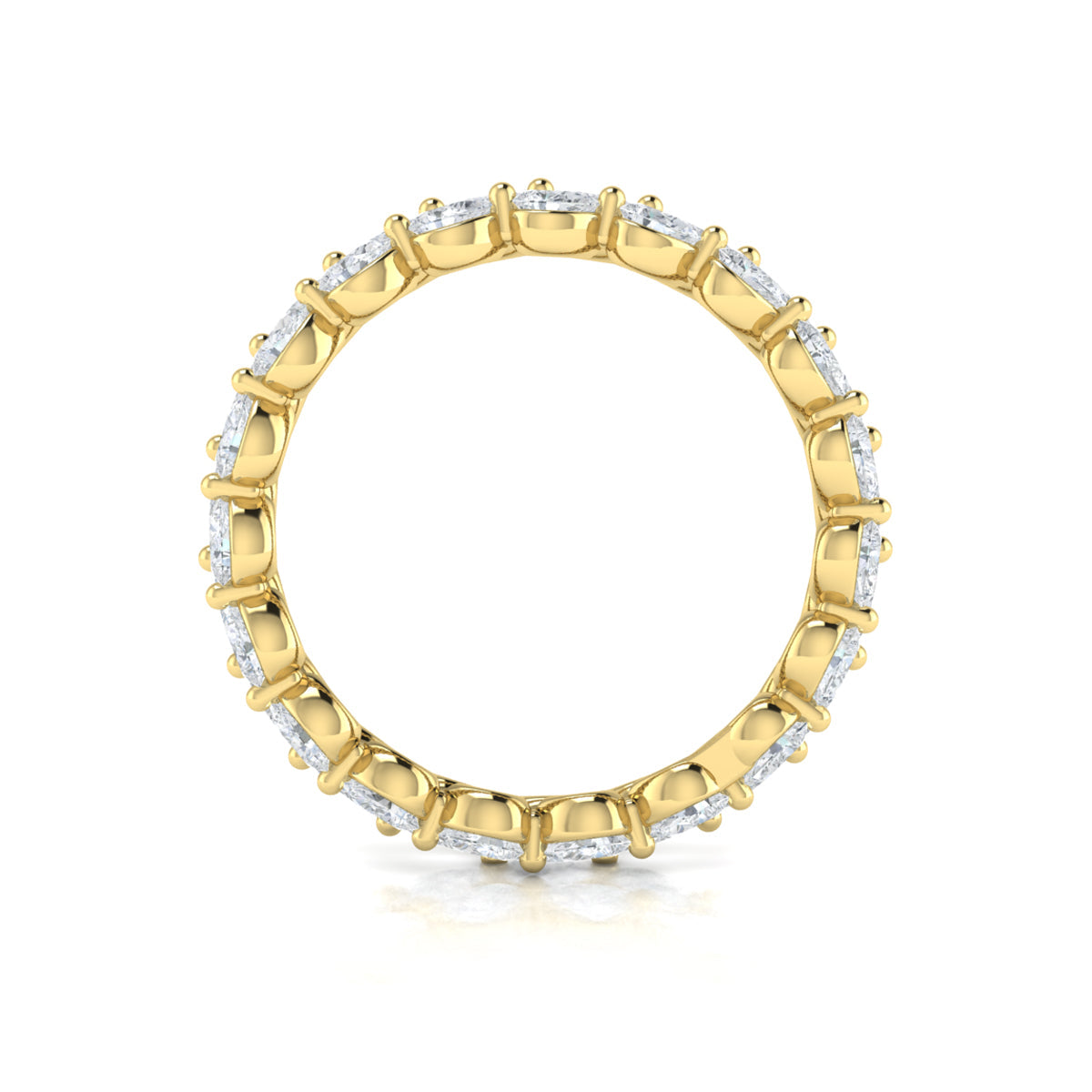 14kt Yellow Gold 2.28ct Diamond Eternity Wedding Band