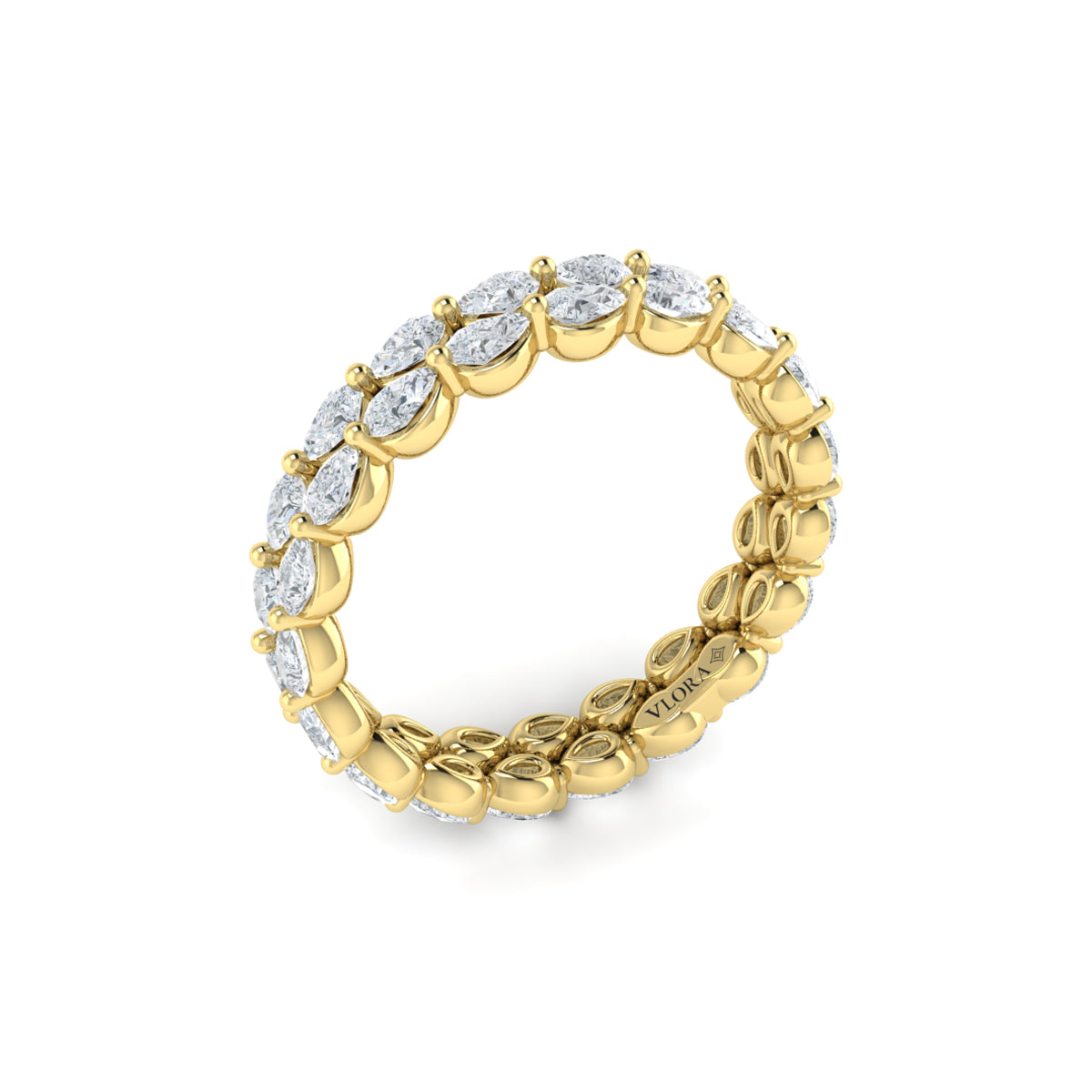 14kt Yellow Gold 2.28ct Diamond Eternity Wedding Band