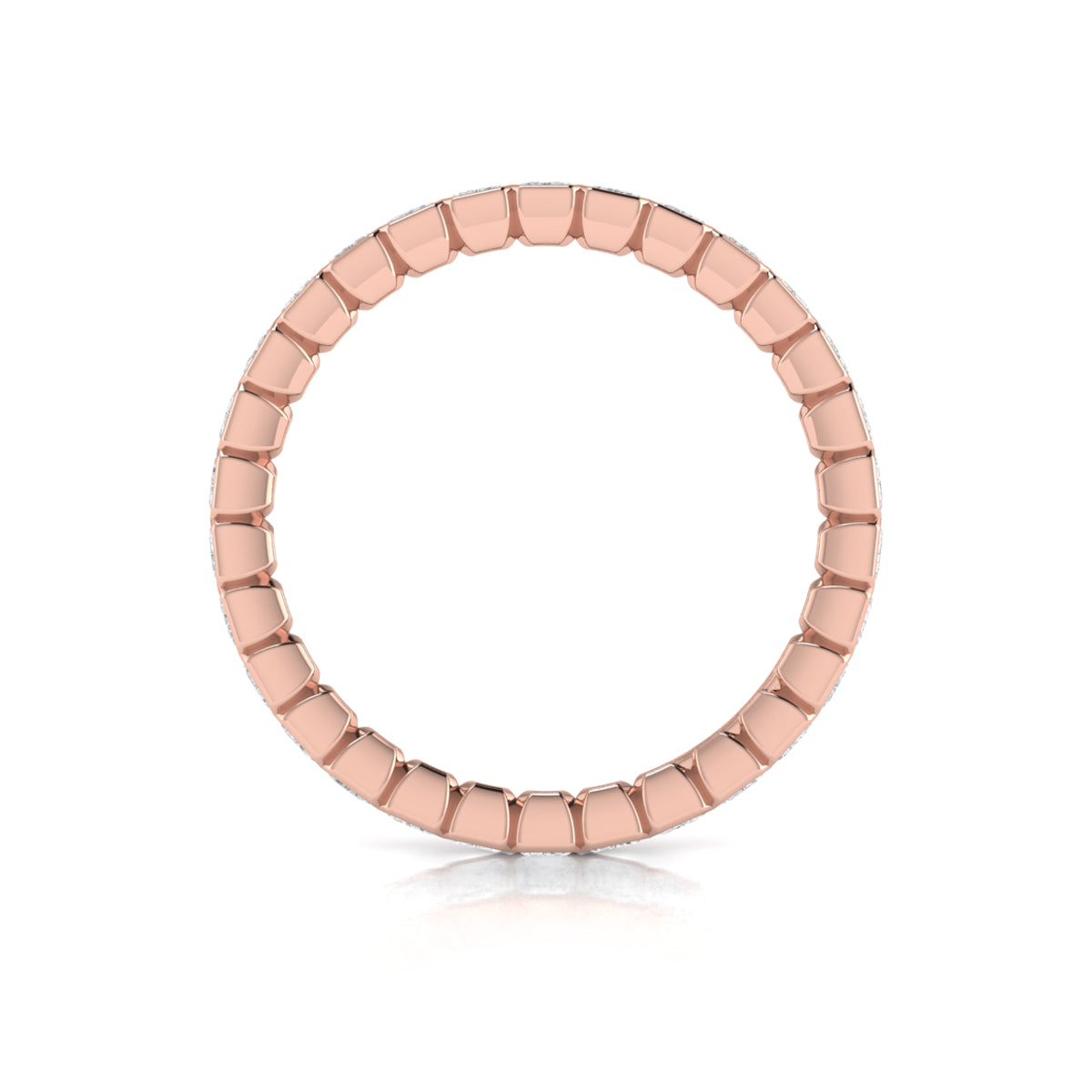 14kt Rose Gold Diamond Eternity Wedding Band