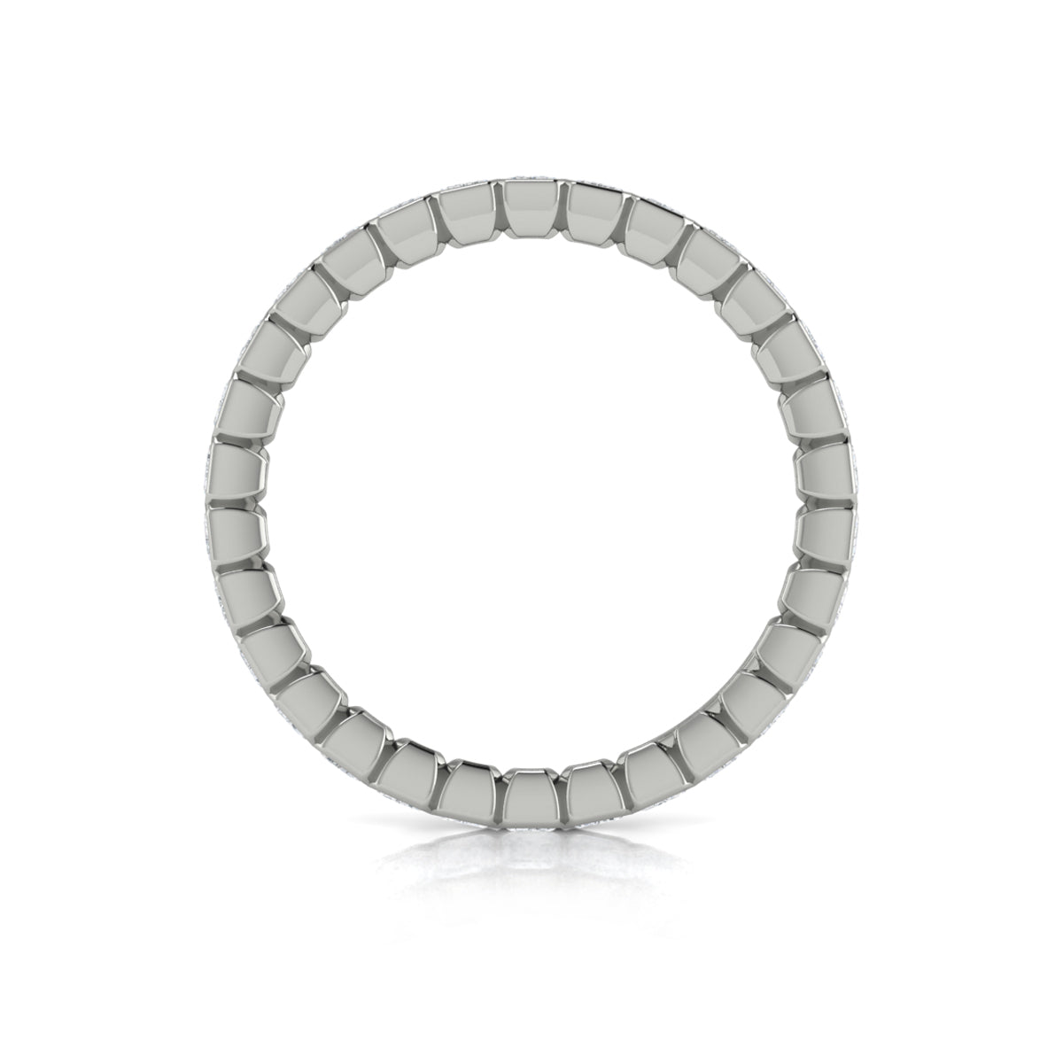 14K White Gold 3.0ctw Diamond Eternity Wedding Band