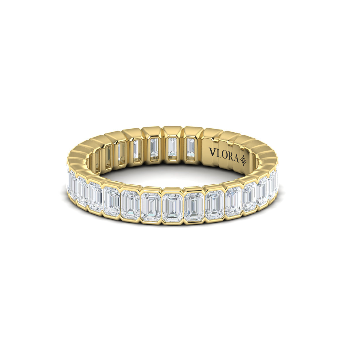 14kt Yellow Gold Diamond Womens Eternity Wedding Band