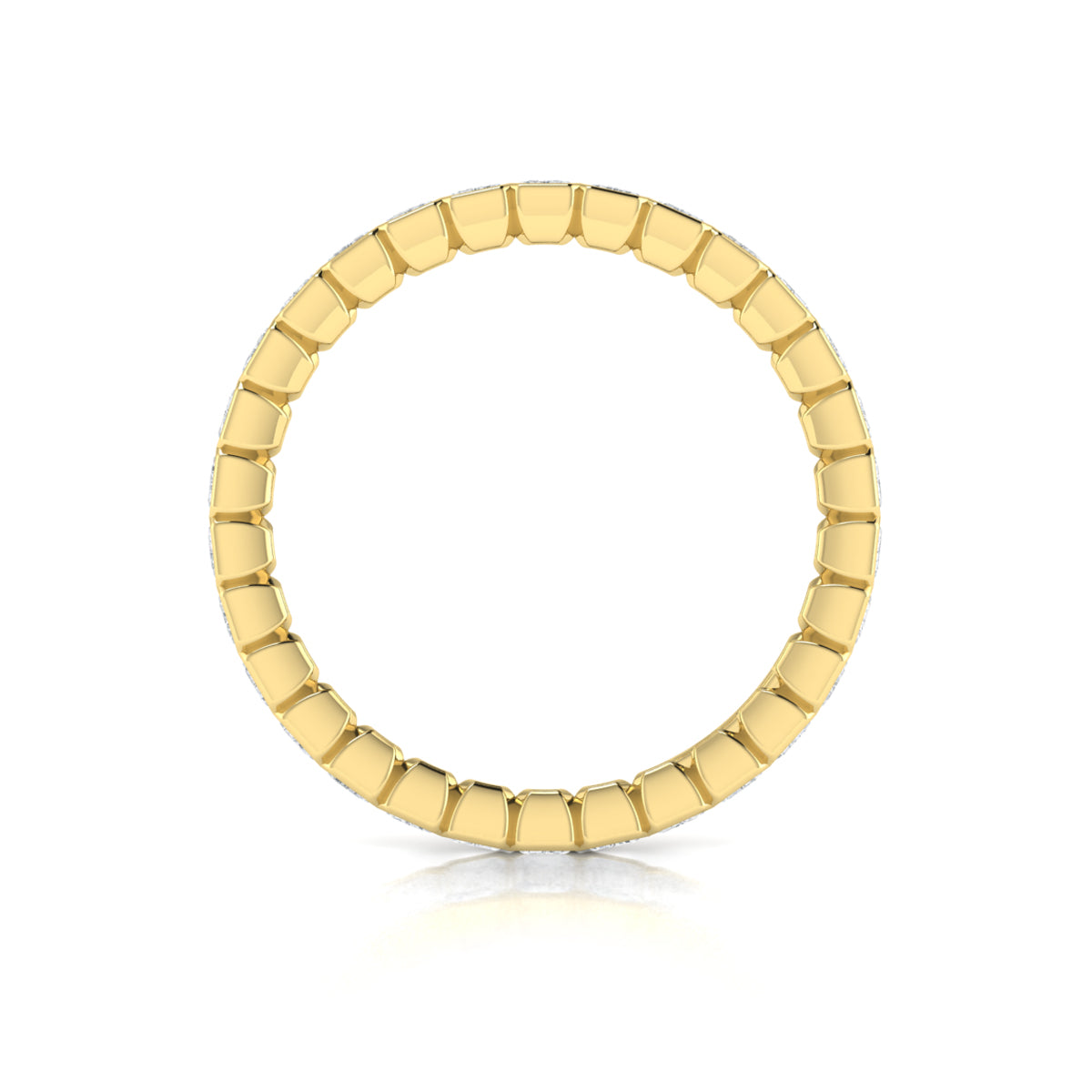 14kt Yellow Gold Diamond Womens Eternity Wedding Band
