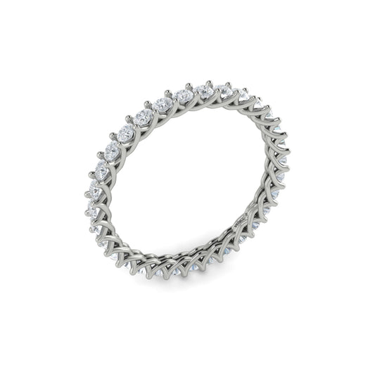 14K White Gold 0.96ct Diamond Eternity Wedding Band