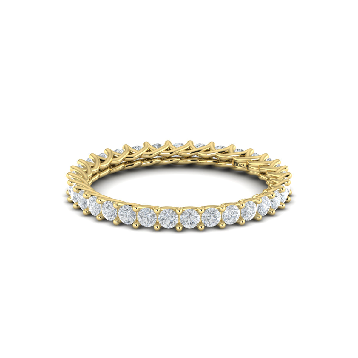 14kt Yellow Gold 0.96ctw Diamond Womens Eternity Band
