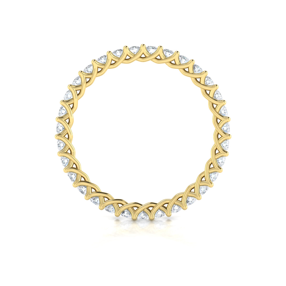 14kt Yellow Gold 0.96ctw Diamond Womens Eternity Band