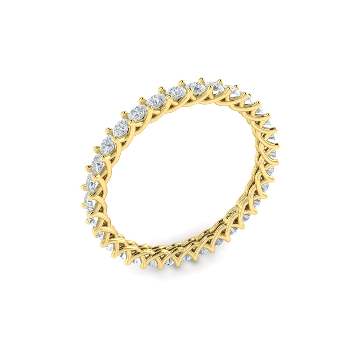 14kt Yellow Gold 0.96ctw Diamond Womens Eternity Band