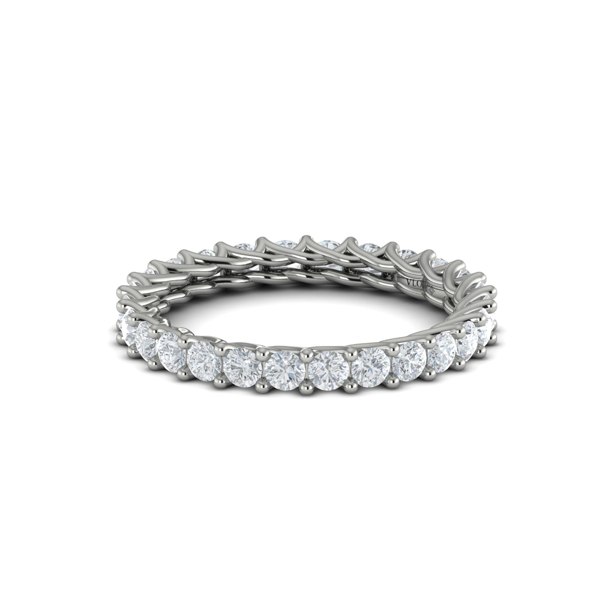 14K White Gold 1.43ct Diamond Eternity Wedding Band