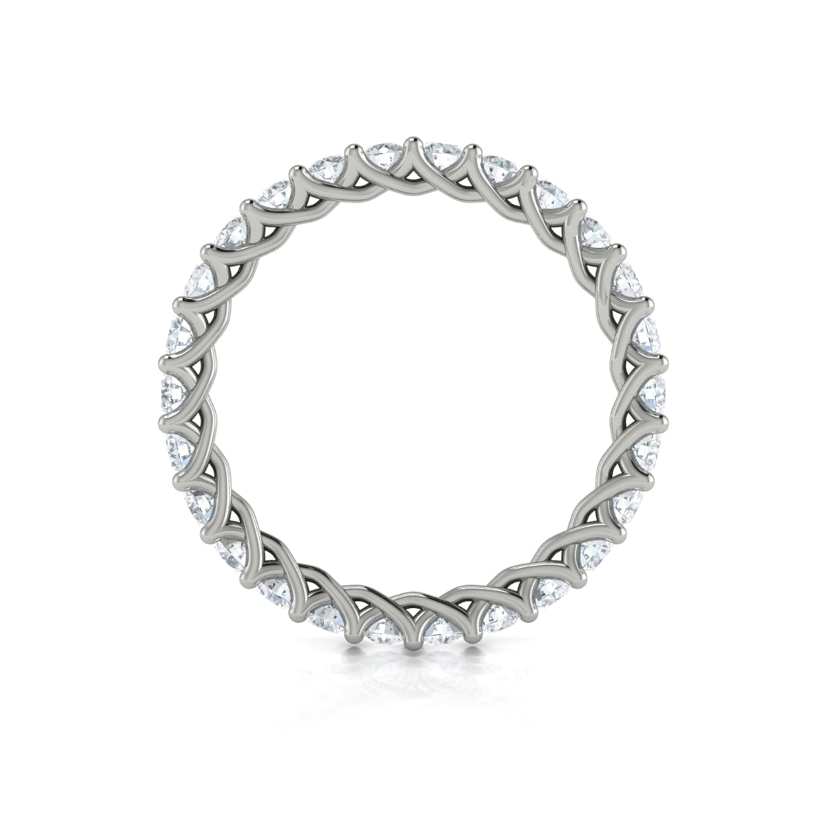 14K White Gold 1.43ct Diamond Eternity Wedding Band